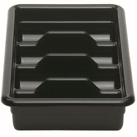 Cambro 4-Compartment Cutlery Box, Black