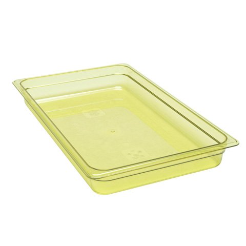 Cambro H-Pan 1/1 Size, 2.1/2", Amber (HIGH TEMPERATURE TOLERANCE)