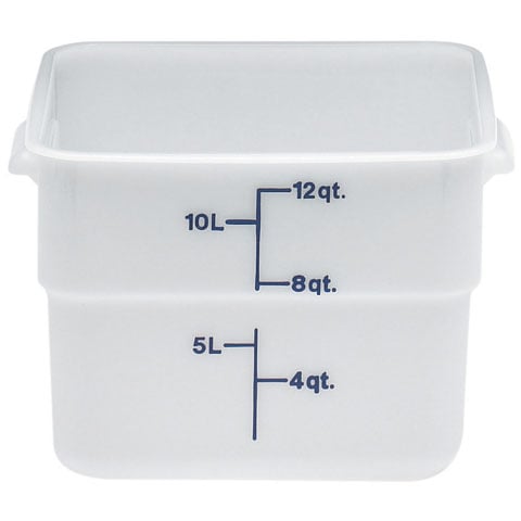 Cambro Poly Camsquare Food Container 12qt Cap, White