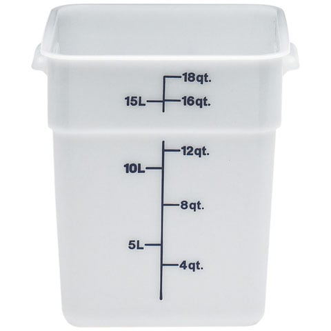 Cambro Poly Camsquare Food Container 18qt, White