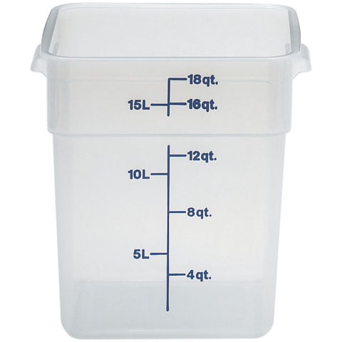 Cambro Camsquare Food Container 18qt, Translucent