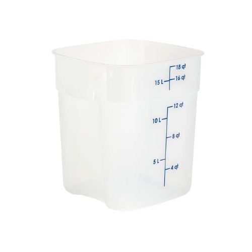 Cambro Polypropylene Storage Container L29xW29xH33cm, 17L, Translucent, Camsquare Freshpro