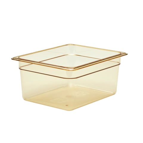 Cambro H-Pan 1/2 Size, 6", Amber (HIGH TEMPERATURE TOLERANCE)