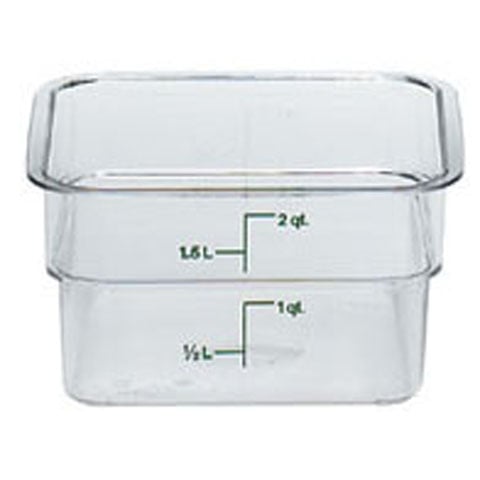 -SD- POLYCARBONATE SQUARE FOOD CONTAINER L19.1xW19.1xH9.8cm / L7.3xW7.3xH3.9", 1.9L / 2Qt, CLEAR, CAMSQUARE®, CAMBRO