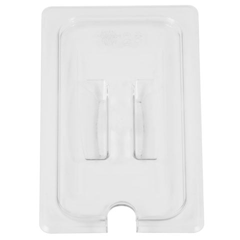 Cambro Polycarbonate Notched Lid With Handle For 1/3 Size GN Food Pan, Clear, Camwear®