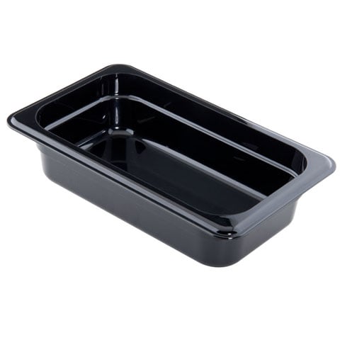 Cambro Food Pan 1/4 Size, 2.5", Black