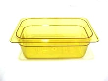 Cambro High Heat Food Pan 1/4 Size, 4" Deep, Amber, Temp Tolerance -40˚C To 149˚C