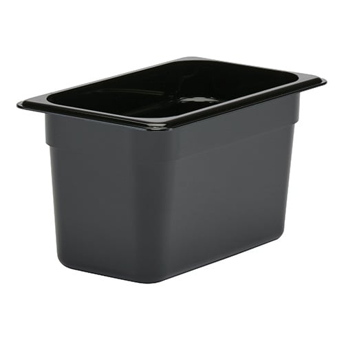 Cambro Food Pan 1/4 Size, 6", Black