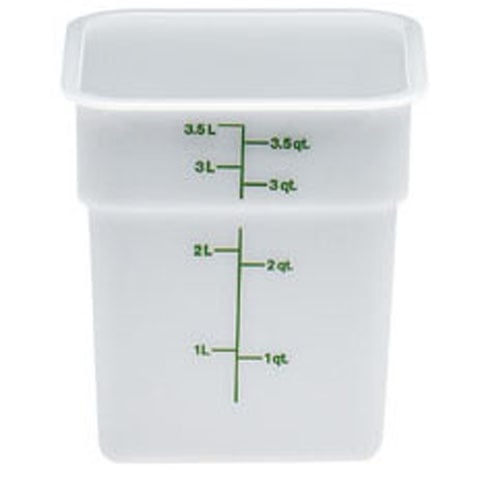 Cambro Poly Camsquare Food Container 4qt Cap, White