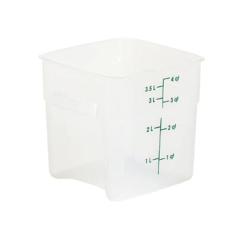 Cambro Polypropylene Storage Container L19xW19xH18cm, 3.8L, Translucent, Camsquare Freshpro