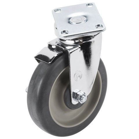 Cambro Accessories, Swivel Caster 5" With Brake, 4-Bolts/Lock Tight Painted Screw For Cart, Caddy & CD2020HB