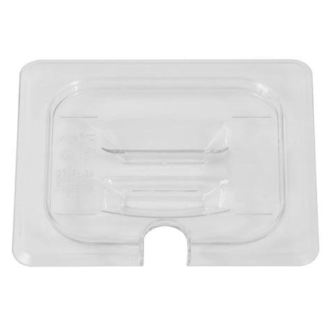 Cambro Polycarbonate Notched Lid With Handle For 1/6 Size GN Food Pan, Clear, Camwear®