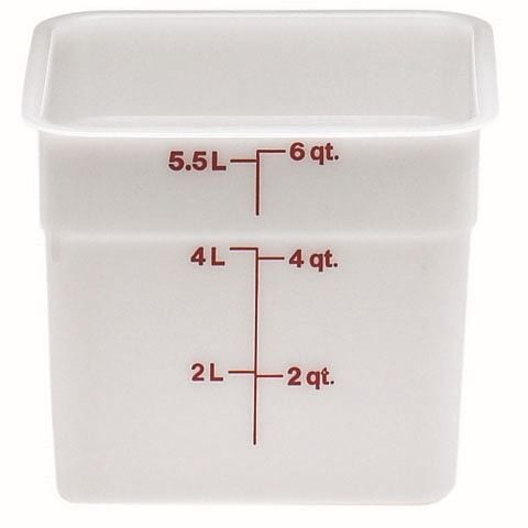 Cambro Poly Camsquare Food Container 6qt, White