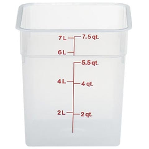 Cambro Camsquare Food Container 8qt, Translucent