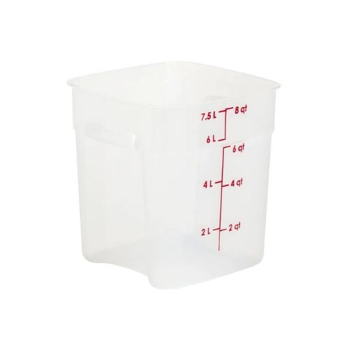 Cambro Polypropylene Storage Container L23xW23xH24cm, 7.6L, Translucent, Camsquare Freshpro