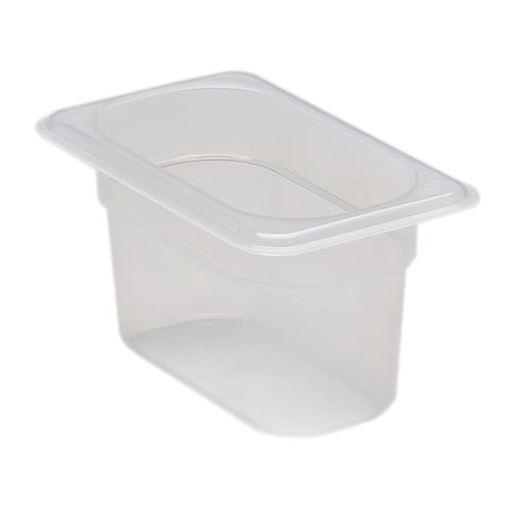 POLYPROPYLENE 1/9 SIZE GN FOOD PAN H10cm / H4", TRANSLUCENT, CAMBRO