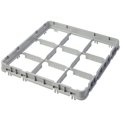 POLYPROPYLENE 9 COMPARTMENT FULL SIZE HALF DROP EXTENDER H5cm / H2", SOFT GREY, CAMRACK®, CAMBRO