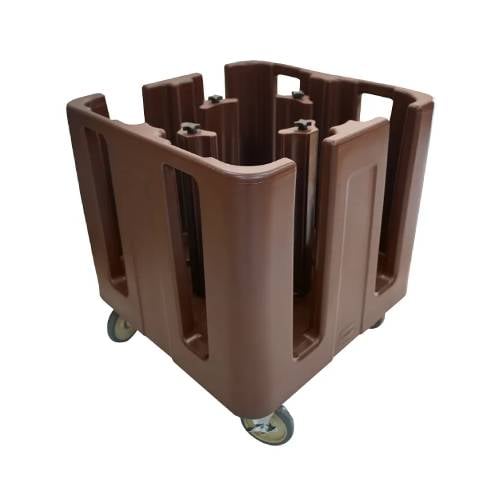 Cambro Adjustable Dish Caddy With 4 Dividers L76xW76xH84cm, Dark Brown, R-Series