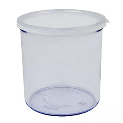 Cambro Plastic Clear Crock/Condiment Container 1.2qt With Lid