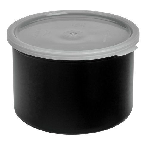 Cambro Polypropylene Solid Colour Crock/Condiment Container 1.5qt With Lid, Black