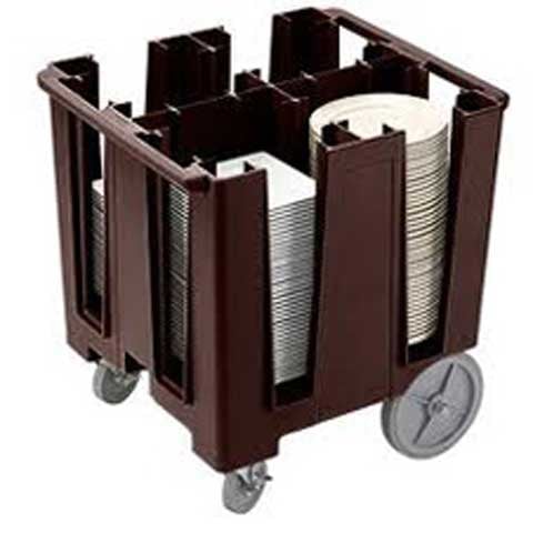 Cambro Dish Caddy (Fit 11.1/4" Plate) With Vinyl Cover, Dark Brown