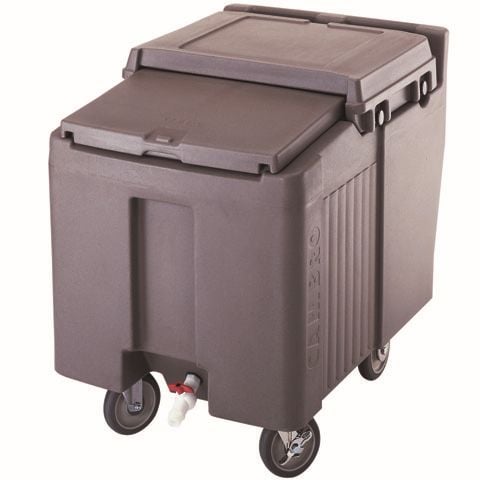 Cambro Sliding Lid Ice Caddy, Dark Brown