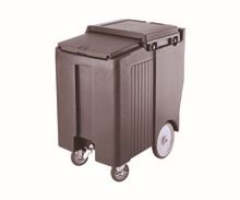 Cambro Sliding Lid Ice Caddy Tall With Rear Easy Wheel, Coffee Beige