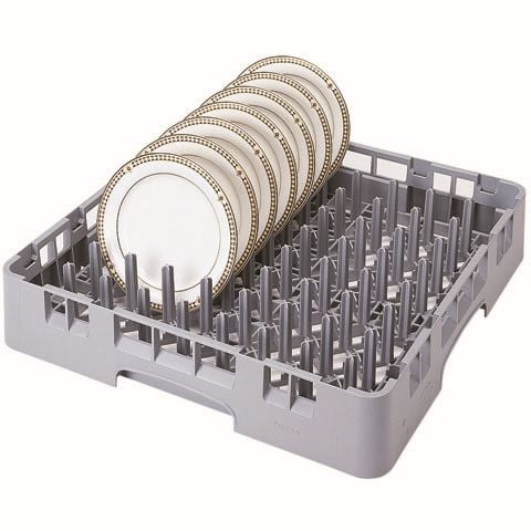 POLYPROPYLENE FULL SIZE BASE RACK WITH PEGS H10.2cm / H4", SOFT GREY, CAMRACK®, CAMBRO