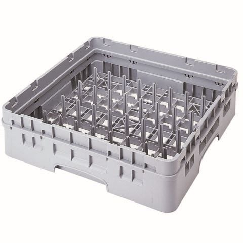 POLYPROPYLENE FULL SIZE RACK WITH PEGS 5x9 CONFIGURATION H15.2cm / H6", SOFT GREY, CAMRACK®, CAMBRO