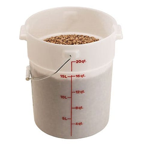 Cambro Pail With Bail 22qt, White