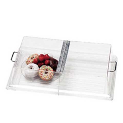 Cambro Display Rectangular Cover With Hinge 12x20", Clear