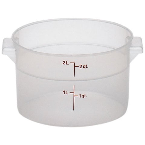 Cambro Round Storage Container 2qt, Translucent