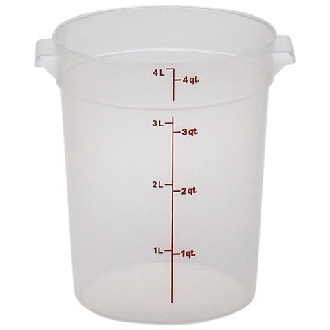 Cambro Round Storage Container 4qt, Translucent