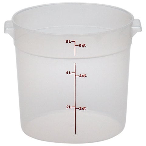 Cambro Round Storage Container 6qt, Translucent