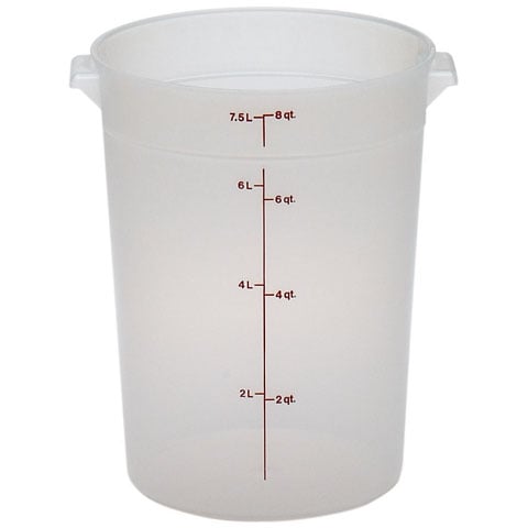 Cambro Round Storage Container 8qt, Translucent