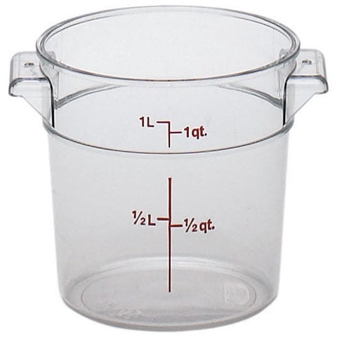 Cambro Round Storage Container 1qt, Clear