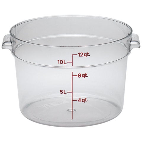 Cambro Round Storage Container 12qt, Clear