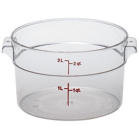 Cambro Round Storage Container 2qt, Clear