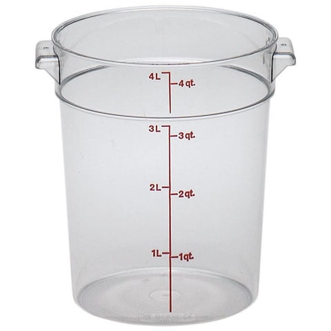 Cambro Round Storage Container 4qt, Clear