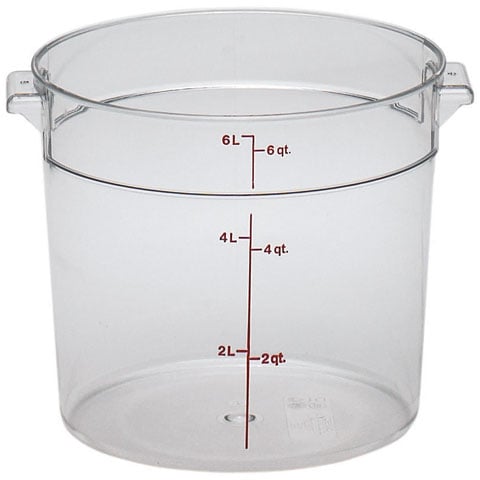 Cambro Round Storage Container 6qt, Clear