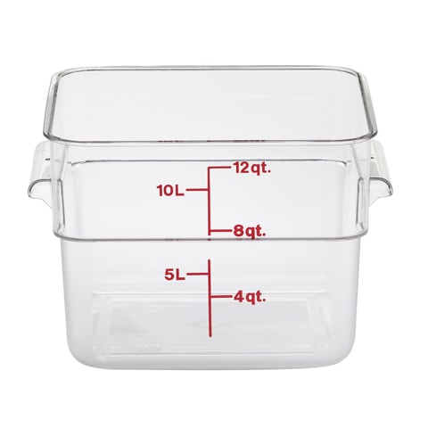 Cambro Camsquare Food Container 12qt, Clear