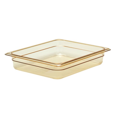 Cambro H-Pan 1/2 Size, 2 1/2", Amber (HIGH TEMPERATURE TOLERANCE)