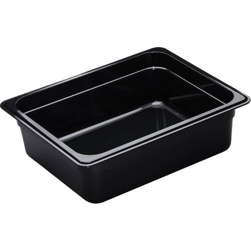 Cambro Food Pan 1/2 Size, 4", Black