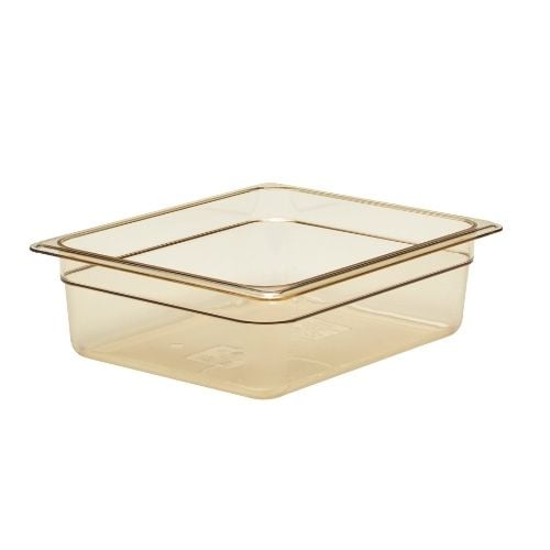 Cambro Plastic 1/2 Size High Heat GN Food Pan H10cm / H4", Amber