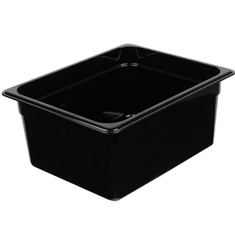 Cambro Food Pan 1/2 Size, 6", Black