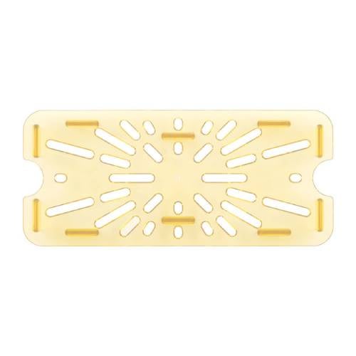 Cambro Drain Shelf For 1/3 Size H-Pan, Amber