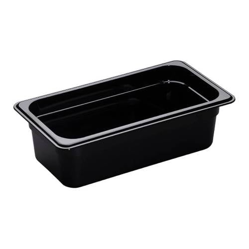 Cambro Food Pan 1/3 Size, 4", Black