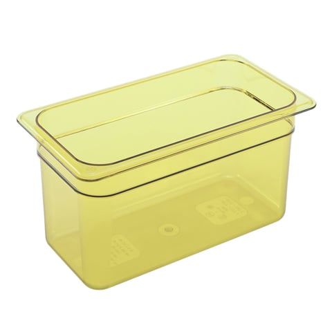 Cambro H-Pan 1/3 Size, 6" Deep, Temp Tolerance -40˚C To 190˚C, Amber