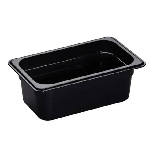 Cambro Food Pan 1/4 Size, 4", Black