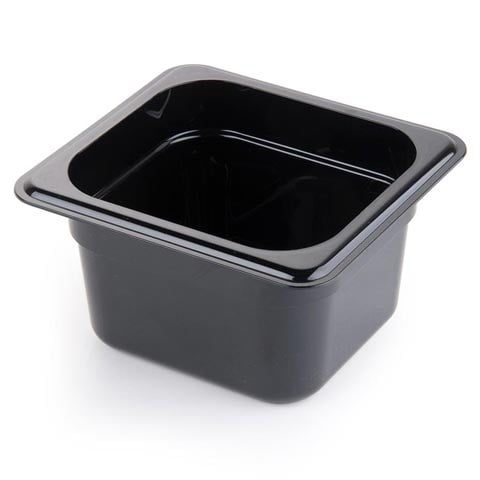 Cambro Food Pan 1/6 Size, 4", Black